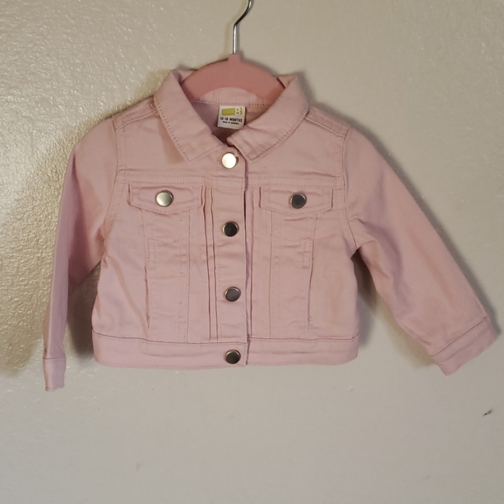 Crazy 8 Pink Jean Jacket 12 to 18 months